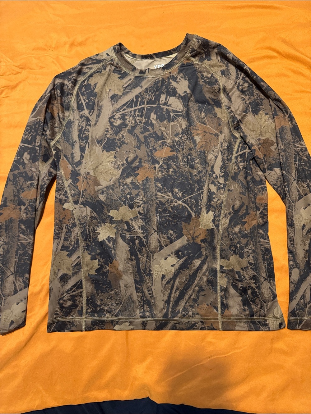 Abercrombie & Fitch Long Sleeve Camouflage Performance Tee - Black/Brown/Green